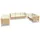 vidaXL Garten-Lounge-Set 7-tlg. creme Kiefer