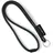 WEBBOMB webbomb® Schlüsselband Tubular schwarz, Textil, Schlüsselring 47cm, Sicherheitsverschluss