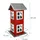 Relaxdays Vogelhaus, Metall, zum Aufhängen, 26 x 12 x 12 cm, kleines Vogelfutterhaus für Garten & Balkon, rot
