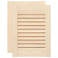 vidaXL Schranktüren Lamellen-Design 2 Stk. 39,5x29,5cm Massivholz vidaXL
