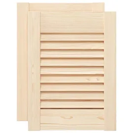 vidaXL Schranktüren Lamellen-Design 2 Stk. 39,5x29,5cm Massivholz vidaXL