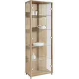 Vitrine FIF MÖBEL "OPTIMA", nocefarben, B:57,5cm H:172cm T:32cm, Holzwerkstoff, Sicherheitsglas ESG, Schränke, Standvitrine, Vitrinenschrank, Glasvitrine, Sammlervitrine