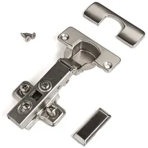 SOTech Topfband T52 105° Eckanschlag Voll Aufliegend) mit Dämpfer und Kreuzplatte inkl. Abdeckkappen.