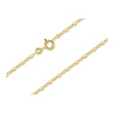 Silberkettenstore Goldkette Plättchenkette Armband 1,9mm - echt 585 Gold - Länge: 18cm goldfarben 18cm