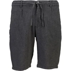 Shorts JUNK DE LUXE "JUNK de LUXE Leinenshorts", Herren, Gr. L, schwarz, Oberstoff: 55% Baumwolle, 45% Leinen, relaxed fit, Hosen