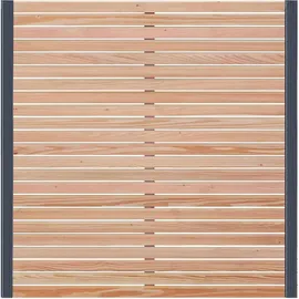 Endorphin Rhombus-Sichtschutzzaun Lärche 6x Elemente 180 x 180 cm + 7x Alu-Pfosten