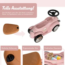 Lemodo Rutschauto Kinderauto im Retrodesign Pink