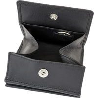 LEAS Wiener Schachtel mit großem Kleingeldfach & RFID Schutz Block Folie schwarz