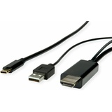 ROLINE USB Typ C - USB A Adapterkabel, ST/ST, 2 m