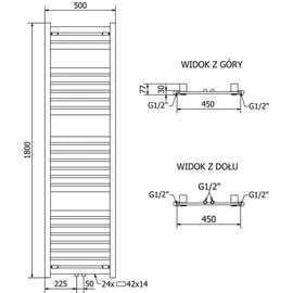 Mexen Uran 1800 x 500 mm 633 W gold