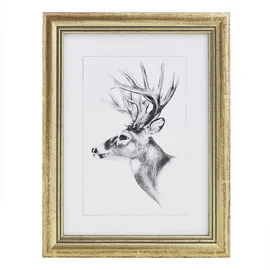 Woltu Bilderrahmen Fotogalerie, Holz Rahmen, Glasscheibe, Artos Stil Gold A4 21x29,7cm - Woltu