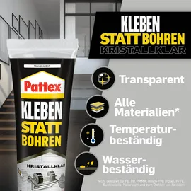 Pattex Kleben statt Bohren Kristallklar Montagekleber 90,0 g