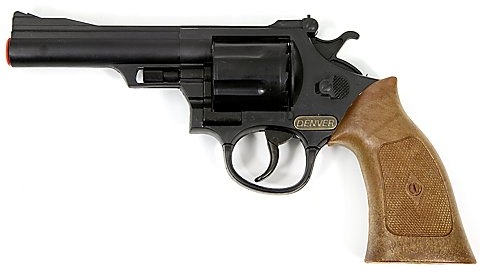 Spielzeugpistole "Cowboy", braun/schwarz, 21 cm