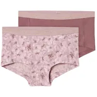 NAME IT Mädchen Nkfhipster 2p Mauve Flower Noos Boxershorts,
