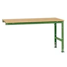 Manuflex Ansatztisch UNIVERSAL Standard, Tischplatte Multiplex, 1750x1000, resedagrün