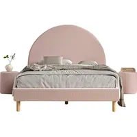 Vipack Polsterbett Moon 140 x 200 cm Massivholz rosa