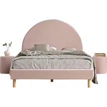 Vipack Polsterbett Moon 140 x 200 cm Massivholz rosa