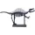 KADIMA DESIGN Dekofigur T-Rex Aluminium Schwarz 62 cm mit Sockel,