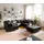 DeLife Wohnlandschaft Clovis Anthrazit Antik Optik modular Hocker - Schwarz/Grau