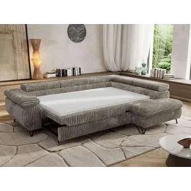 MKS Meble Eckcouch Cord 2-Sitzer Grau
