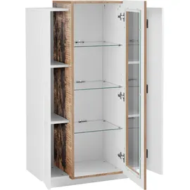 Home Affaire Vitrine Coro 80 x 38 x 120,5 cm Weiß