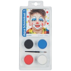 jofrika Schmink-Set Aqua Schminkset Clown, wasserlösliche Schminke inkl. Pinsel reicht f bunt