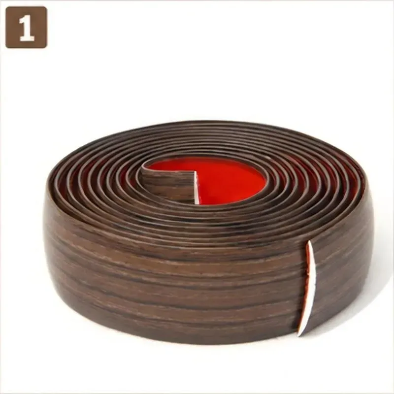 Art3d Selbstklebende Vinyl-Fugenabdeckung, 122 x 4 x 0,3 cm, braun, Holzoptik, Fugenabdeckung für Laminat, Fliesen, Teppich, einfaches Anbringen durch Abziehen der Schutzfolie, für Küche, Wohnzimmer, Badezimmer