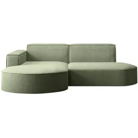 kaiser möbel Ecksofa Cord 3-Sitzer Hellgrün