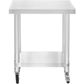 MONSTER SHOP Gastro Edelstahl Arbeitstisch Vorbereitungstisch Küchentisch Mobil 60cm x 30cm