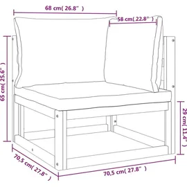 vidaXL Garten-Lounge-Set 5-tlg. braun