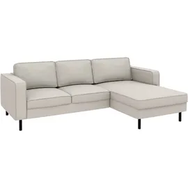 TRENDMANUFAKTUR Eckcouch Polyester 2-Sitzer Grau
