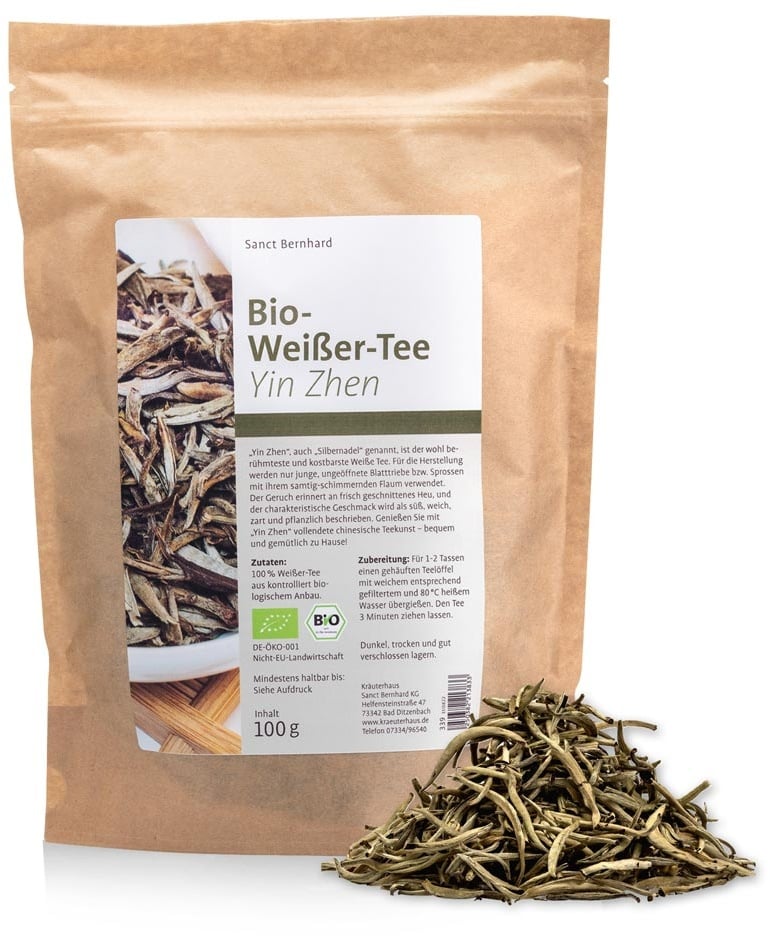 Organic white tea "Yin Zhen" - 100 g