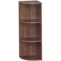Iris Ohyama Eck-Holzbücherregal 3 Etagen Braun