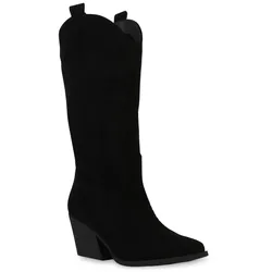 Damen Cowboystiefel in Schwarz