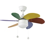 FARO Palao 82 cm Deckenventilator bunt mit Licht