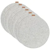 MIQIO Sitzkissen 35 x 35 x 5 cm grau 6-tlg.