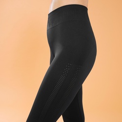 7/8-Leggings Yoga nahtlos - Premium schwarz, schwarz, S