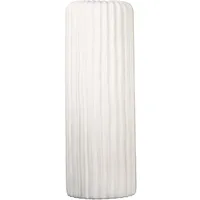 Casablanca by Gilde Vase Fjord Keramik weiß matt mit Rillenstruktur H. 58 cm