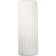 Casablanca by Gilde Vase Fjord Keramik weiß matt mit Rillenstruktur H. 58 cm