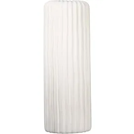 Casablanca by Gilde Vase Fjord Keramik weiß matt mit Rillenstruktur H. 58 cm