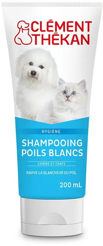 Clement Thekan Shampooing Poils Blancs Chien Chat 200ml