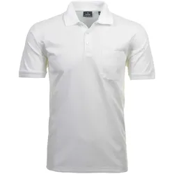 Poloshirt RAGMAN "Poloshirt Softknit-Polo", Herren, Gr. XL, weiß, Obermaterial: 70% Baumwolle CO. 30% Polyester PES., Shirts