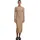URBAN CLASSICS Ladies Rib Longlseeve Mockneck Dress beigemelange, L - L
