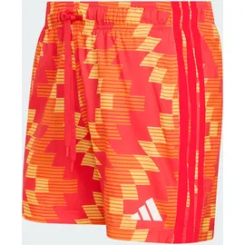 adidas Badeshorts Football-Inspired Graphic Ice Tangerine/White S