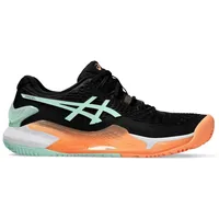 ASICS Damen Gel-Resolution 9 Padel Sneaker, Black Mint Tint, 40.5 EU