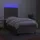 vidaXL Boxspringbett mit Matratze & LED Taupe 100x200 cm Stoff