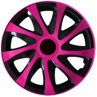 RADKAPPEN-KÖNIG 1STÜCK EINZELN 14 Zoll 14" RKK04 Schwarz-Pink Radkappe Radzierblende