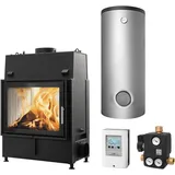 Schmitzker No3 Kamineinsatz wasserführend 12 kW Kombispeicher Komplett-Set