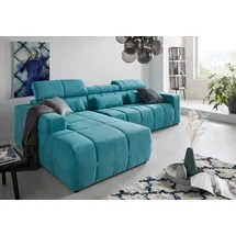 DOMO collection Ecksofa Kunstleder 3-Sitzer Türkis