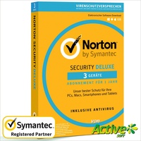 NortonLifeLock Norton Security Deluxe 3.0 3 Geräte ESD DE Win Mac Android iOS